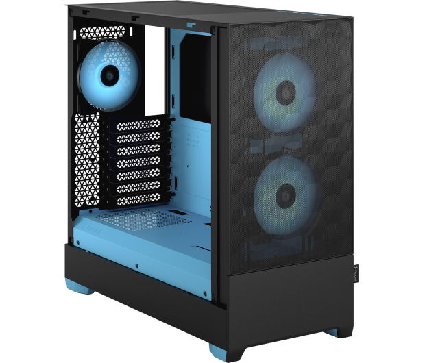 FRACTAL DESIGN Pop Air TG Clear Tint RGB cyan core FD-C-POR1A-02 - 1051250 - zdjęcie 2